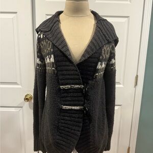 Lole Charcoal and Cream Women's Cardigan